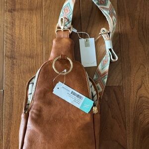 Brown Leather Sling Bag